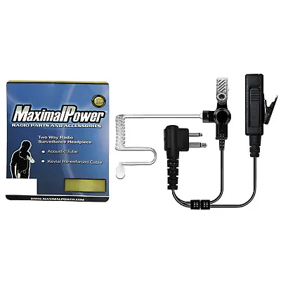 Acoustic Tube Earpiece Headset W/ PTT Mic For Motorola Two Way Radios • $16.98