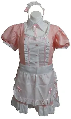 *NEW* 3XL Pink Lolita Maid Cosplay Costume With Accessories #26y37 • $37.19