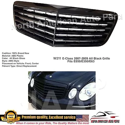 E-Class GLoss Full All Black Grille Facelift E550 E63 E350 2007 2008 2009 Shiny • $99