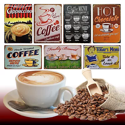 Coffee Metal Wall Plaque Vintage Retro Bar Pub Diner Café Kitchen Shop Tin Sign • £6.85