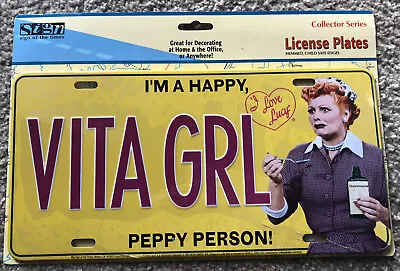 I Love Lucy I Am A Happy Peppy Person License Plate VITA GIRL • $18.88