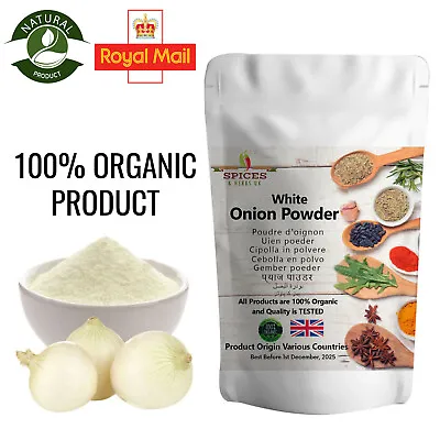 WHITE ONION POWDER Best Quality Natural Pure 100g 250g 500g FREE UK DELIVERY • £4.49