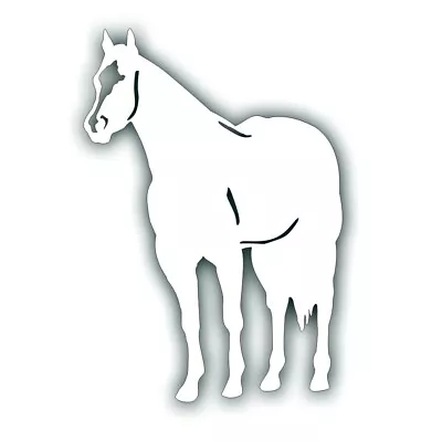 H QUARTER HORSE Decal For Your Tack Box Farm Ranch Truck Or Trailer WHITE • $9.93