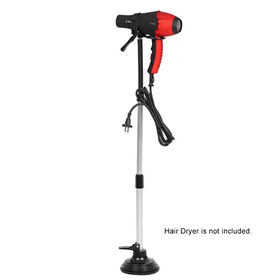 Hands Free Hair Dryer Holder Stand 360° Adjustable Height Floor Table Bracket • $30.49