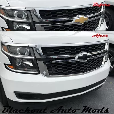 Tahoe Matte Black Vinyl BowTie Grill Emblem Overlay Chevrolet 2015-2021 • $9.95