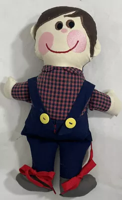 Vintage Handmade DAPPER DAN DOLL Plush Dressy Bessy Collection Zip Tie Button • $22.99