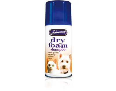 £7.49 • Buy Johnsons DRY FOAM SHAMPOO Dog/Cat Waterless Cleansing Aerosol 150ml