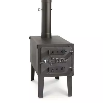 $296.99 • Buy LARGE Wood Burning Stove Outdoor Camping Cast Iron Steel Fire-Box Heat