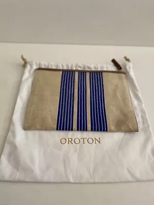 $59 • Buy Oroton Jute Cotton With Leather Pouch
