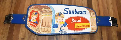 Vintage Sunbeam Bread Call Again Advertising General Store Metal Door Push SIGN • $995
