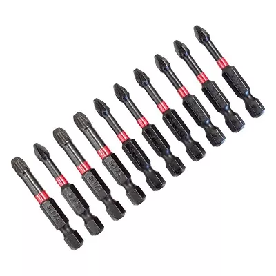 Impact Drill Bits Driver Screwdriver 10pcs Holder Set 50mm 1/4 Quick Change UK • £4.39