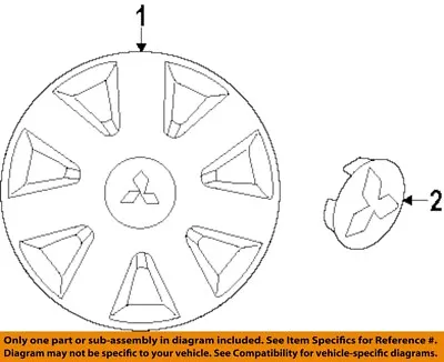 MITSUBISHI OEM 08-17 Lancer Wheel-Center Cap Hub Cover 4252A060 • $23.36