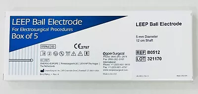 *5-Pieces* Cooper Surgical LEEP Ball Electrode 5mm Diameter 12cm Shaft B0512 • $85.99