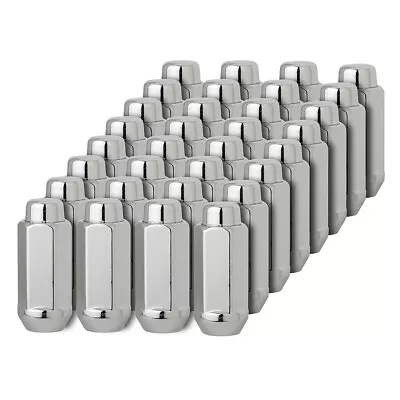 32 Chrome 9/16-18 Closed End XXL Bulge Acorn Lug Nuts - Cone Seat - 7/8  Hex • $51