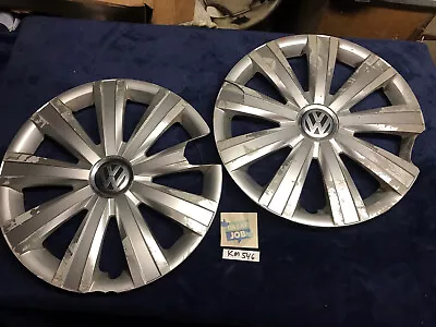 Two 2014 2015 VW Jetta 15” Hubcaps Functional /rough Shape • $25