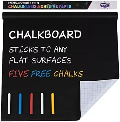 Black Board Sticker Dry Erase Chalkboard Wallpaper Stick And Peel Adhesive Roll • $23.99