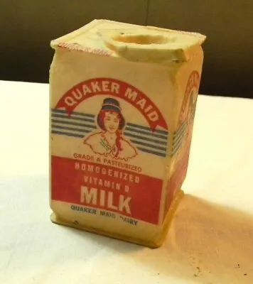 Quaker Maid Dairy Whittier California Vitamin D Milk Half Pint Wax Carton • $34