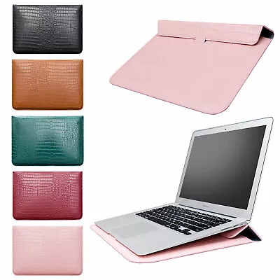 Magnetic Leather Sleeve Bag Case For MacBook 11 12 13 15'' Inch Laptop Cover  • $13.55