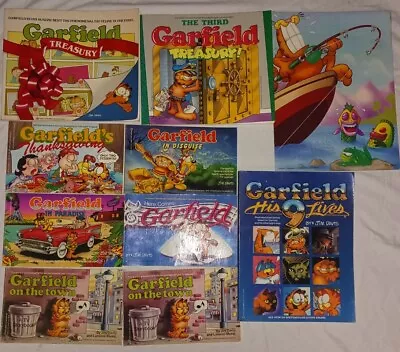 Vtg Garfield Book Lot Of 8 Thanksgiving In Disguise In Paradise Tersuary 1&3 • $35