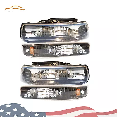 Headlight For 99-02 Silverado00-06 Chevrolet Suburban TahoeClear Lens 1 Pair • $44.40