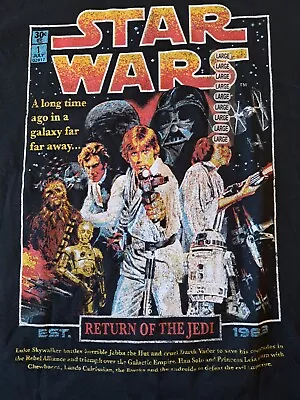 Star Wars Return Of The Jedi Movie Poster Graphic Tee L Black NWT Men's T-Shirt  • $14.97