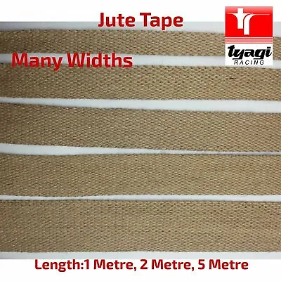 £4.99 • Buy Jute Tape Natural Hessian Rustic Webbing Strap Trims Border Upholstery Many Size