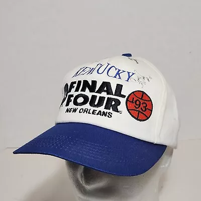 Vtg 1993 NCAA Final Four New Orleans Snapback Hat Kentucky Wildcats Autographed • $35.90