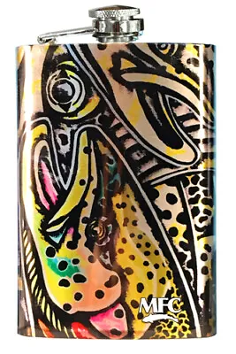 Montana Fly Company Mfc Estrada's Rainbow Trout Graffiti Stainless Steel Flask • $29.95