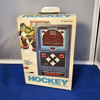 Vintage Hockey Electronic Handheld Game MATTEL 1978 W/ Box • $75
