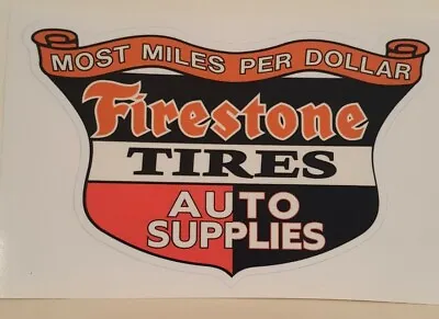 Firestone Shield Sticker Decal Hot Rod Rat Vintage Look Drag Racing Gasser 175 • $3.99