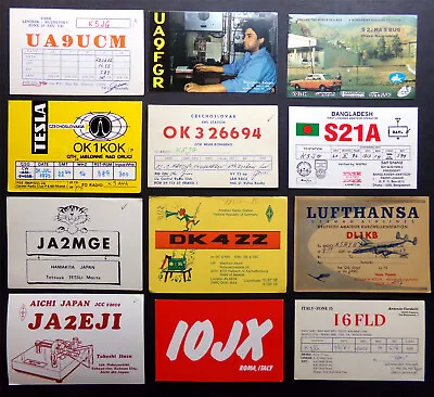 QSL CARD LOT: Vintage Worldwide 1970s-90s Amateur Radio Signal Test SET #GP-066 • $18