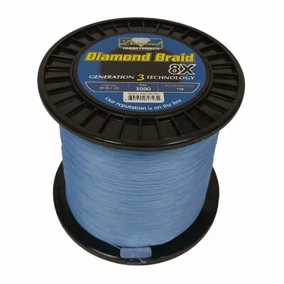 Momoi Diamond Braid Generation III Fishing Line 8X - Blue - 50lb - 3000 Yards • $259.99