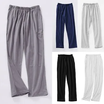 $20.36 • Buy Mens Casual Cotton Linen Comfy Pants Loose Beach Yoga Pants Homewear Trousers