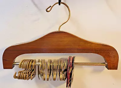 Vintage  Wooden Neck Tie Rack Holder Hanger HI TIE Chicago W/Plastic Tabs • $9.95