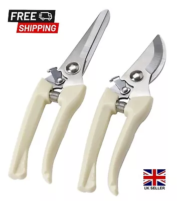 Pruning Shears Garden Secateurs Pruner Scissors Hand Plants Cutter Tool Snips • £4.79