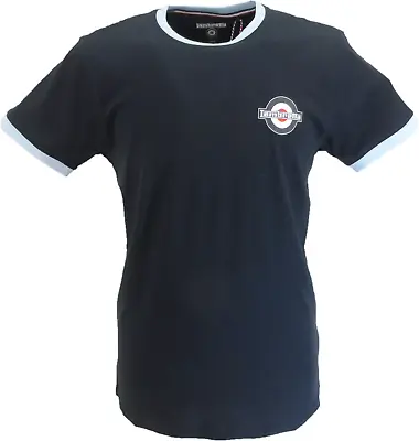 Lambretta Mens Navy Blue Logo Ringer T Shirt • £18.99