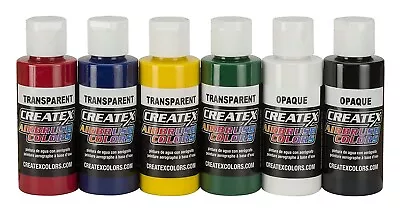 £22 • Buy Airbrush Paint -  CREATEX AUTOAIR, AIRBRUSH COLORS & WICKED SETS 6 X 60ml BOTTS
