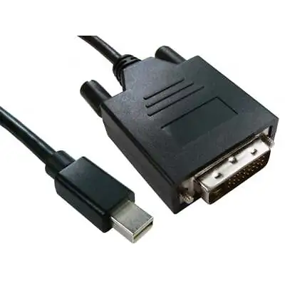 1m Mini DisplayPort To DVI-D Cable Male To Male PC Laptop Monitor Converter DP • £7.39