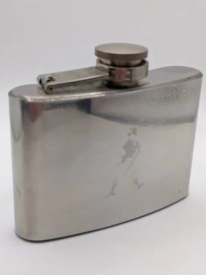 $18 • Buy Jim Beam Flask Stainless Steel 6 Oz Metal Flask Bottle Silver Tone 2001
