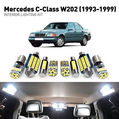 LED Interior Lights Blubs Kit White Upgrade For Mercedes Benz C Class W202 93-99 • $16.92