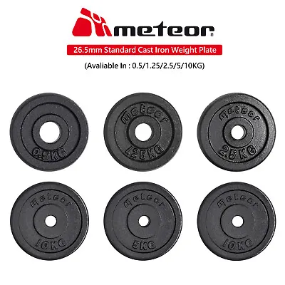 METEOR 0.5-10kg Standard Cast Iron Weight Plate Weightlifting Dumbbell Barbell • $98.15