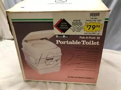 Vtg SEARS BEST Pak-A-Potti VI Portable TOILET 673637 Camping Boat  THETFORD -NOS • $75