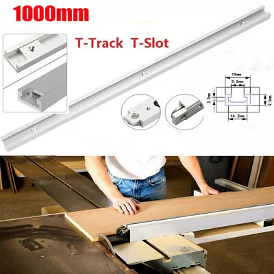 1000mm T-slot T-track Miter Track Jig Fixture Slot Woodworking Tools Aluminum UK • £11.59