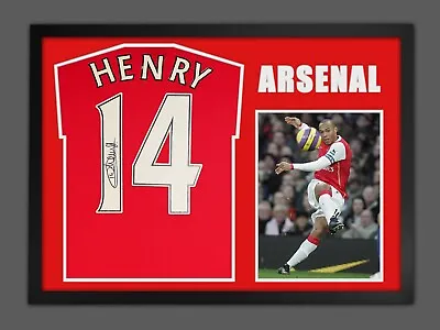 Thierry Henry Signed  Arsenal Fc Football Shirt In Framed Grand Design Display • £399.99