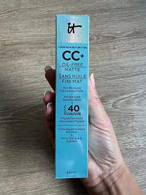 IT CC OIL FREE MATTE Cream CC+ SPF40 + Your Skin But Better 32ml Light Or Medium • £3.99