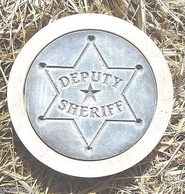 Deputy Sheriff Mold Plaster Concrete Stepping Stone Mould 10  X 1.5  Thick • $33.95