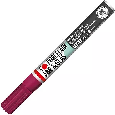 Marabu Porcelain/Glas Painter Marker Pen 3-4mm Bordeaux • £5.83