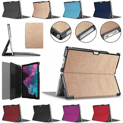 Folio Leather Stand Case Cover + Wireless Keyboard For Microsoft Surface Pro • $19.99