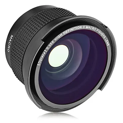 Opteka .35x Wide Angle Fisheye Lens For Sony E Mount Alpha Mirrorless Cameras • $24.99