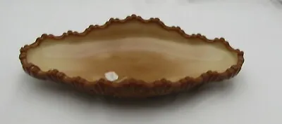 Greentown Chocolate Glass 1890's Leaf & Bracket Pattern 11  Long Footed Bowl • $31.37